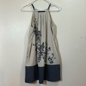 Anthropologie Floreat Sava 100% silk halter dress. Size 0.